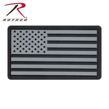 Rothco Rubber US Flag Patch With Hook Back