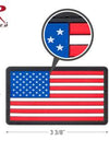 Rothco Rubber US Flag Patch With Hook Back