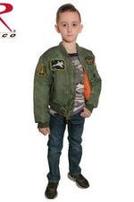 Rothco Kids Flight Jacket With Patches