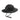Black rain hat with wide brim and chin strap