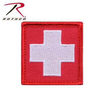 Rothco White Cross Red Morale Patch