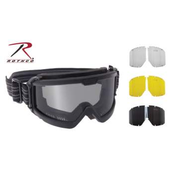 Rothco ANSI Ballistic OTG Goggles With 3 Lenses