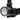Black head strap LED headlight with round lens and multiple bulb LEDs