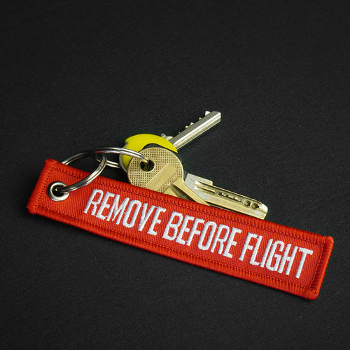 Sturm Remove Before Flight Embroidered Key Ring Red – Hong Kong MG ...