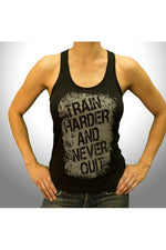 American Spartan Apparel Train Harder & Never Quilt Women Tank Top (7099873591480)