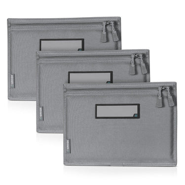 SW Grey pistol sleeve set of 3 with front ID window and zip pull tabs