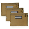 Flat Dark Earth pistol sleeve set of 3 with front ID window and zip pull tabs