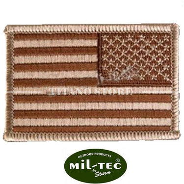 Woven nationality badge with desert-toned stripes and star field on the upper right.
