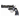 Black revolver pistol replica with textured grip and 4 in barrel