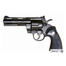 Black revolver pistol replica with textured grip and 4 in barrel