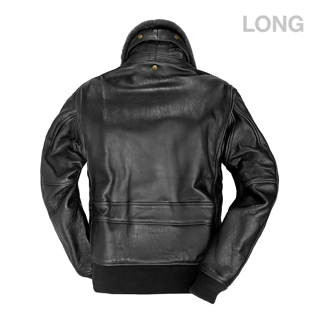 Cockpit USA US Navy G-1 Lambskin Flight Long Jacket – Hong Kong MG