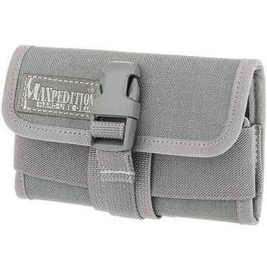 Maxpedition horizontal smart phone holster in olive fabric with front release buckle