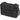 Black laser-cut belt pouch with front oval webbing loops and zip pull