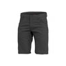 Men's tactical-style shorts in black, with belt loops, button closure, side pockets