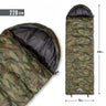 Greek Lizard Camo sleeping bag, green camo hooded mummy style with zipper
