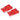 Slip-resistant traction mat pair, red textured grip with metal corner loops