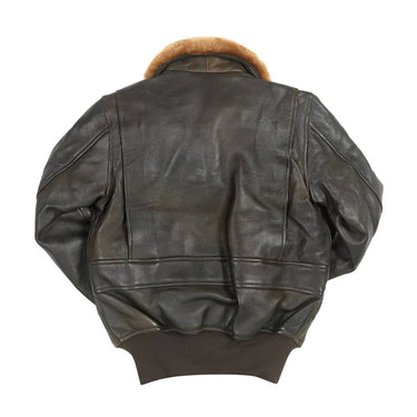 Women’s lambskin jacket with shearling collar, back view
